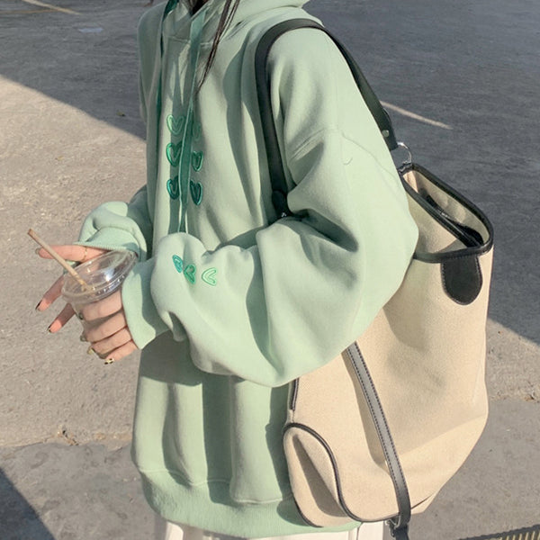Style Core Aesthetics, New Style Trends - Mint Aesthetic Heart Hoodie