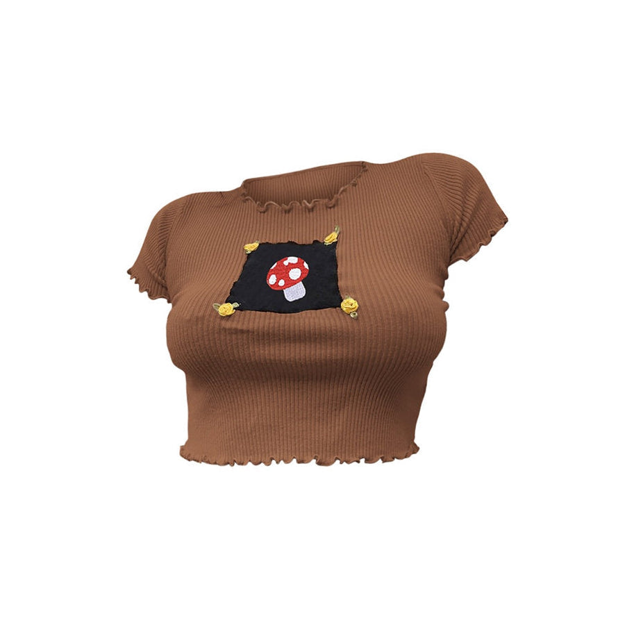 Style Core Aesthetics, New Style Trends - Mushroom Retro Aesthetic Tee