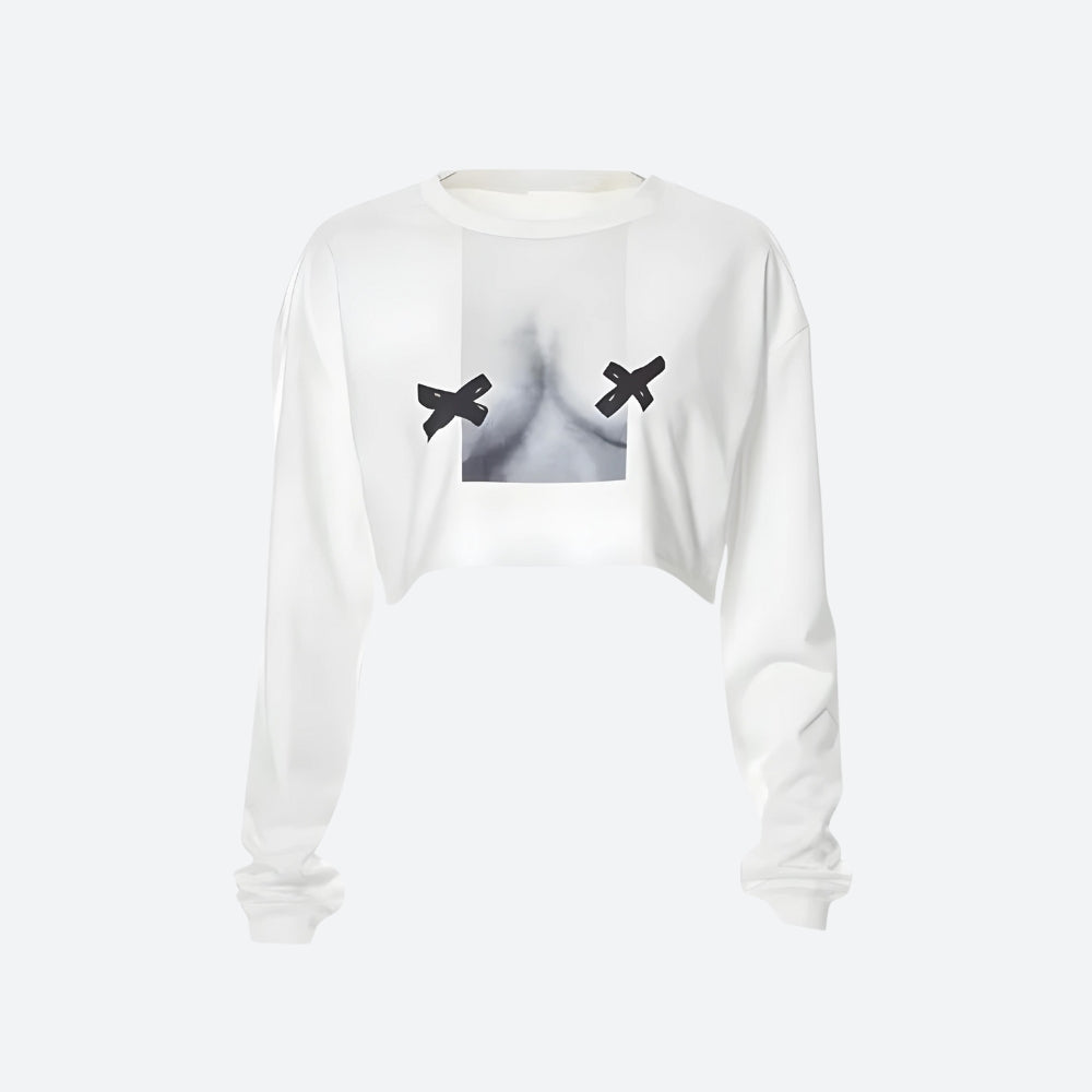 Style Core Aesthetics, New Style Trends - No Nipples Crop Sweatshirt