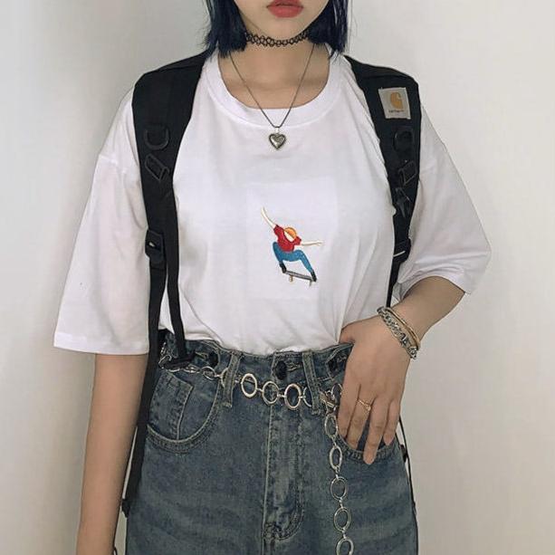 Style Core Aesthetics, New Style Trends - Nollie Embroidered Tee