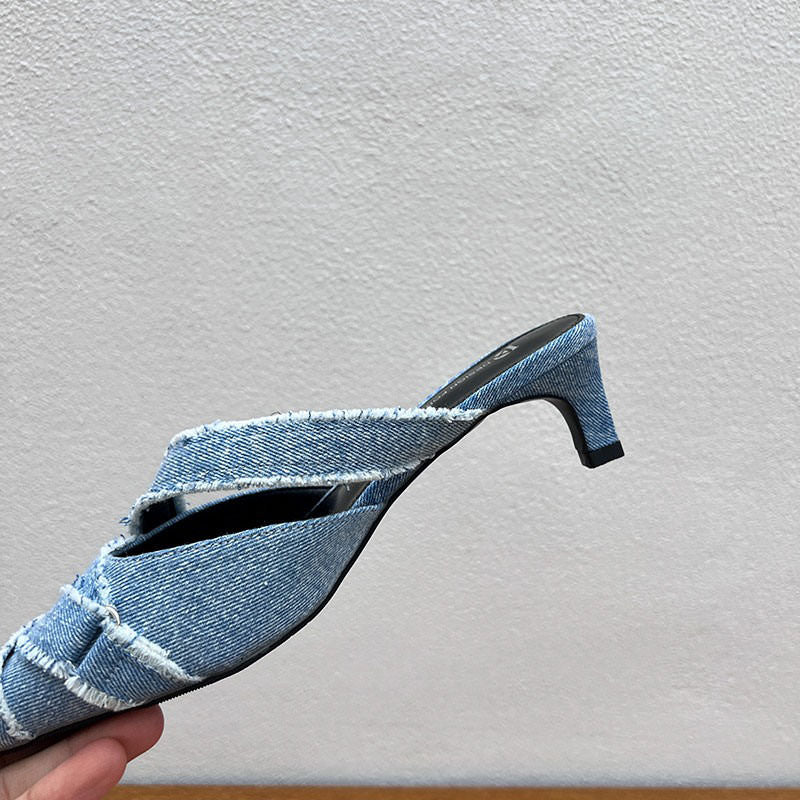 Style Core Aesthetics, New Style Trends - Nostalgic Games Denim Mules