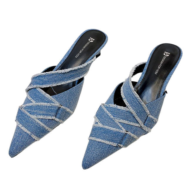 Style Core Aesthetics, New Style Trends - Nostalgic Games Denim Mules