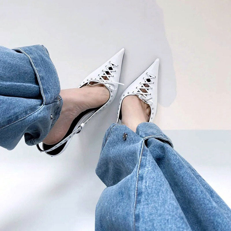 Style Core Aesthetics, New Style Trends - Old Money Aesthetic Lace Up Mules