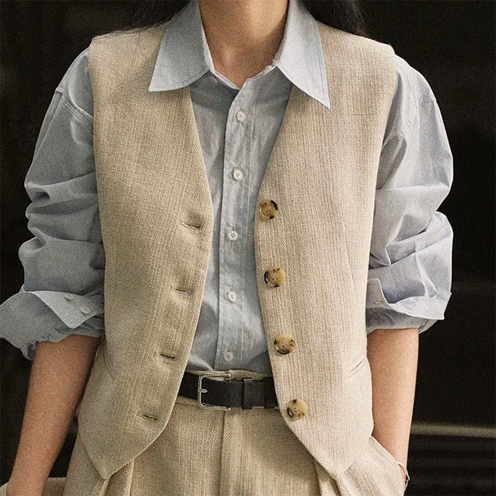 Style Core Aesthetics, New Style Trends - Old Money Aesthetic Linen Vest