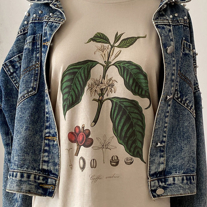 Style Core Aesthetics, New Style Trends - Oversized Botanical Tee