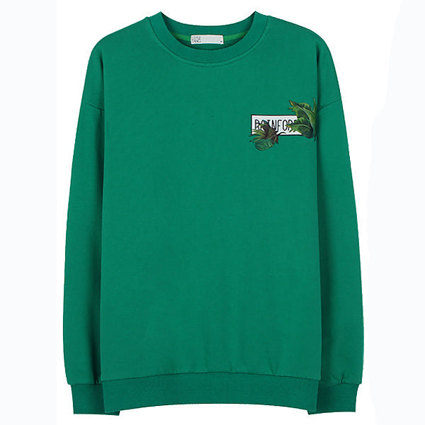 Style Core Aesthetics, New Style Trends - Palm Leaf Checker Sweatshirt