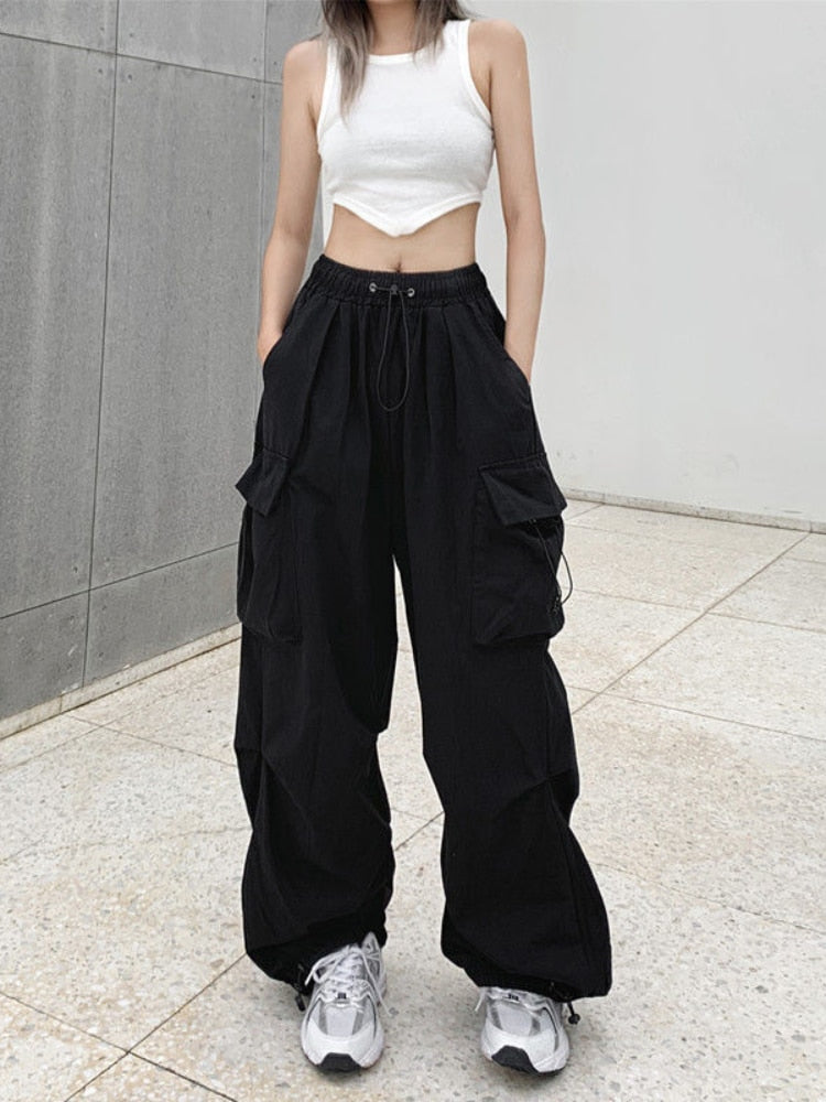 Style Core Aesthetics, New Style Trends - Pantalon Cargo Parachute Y2K