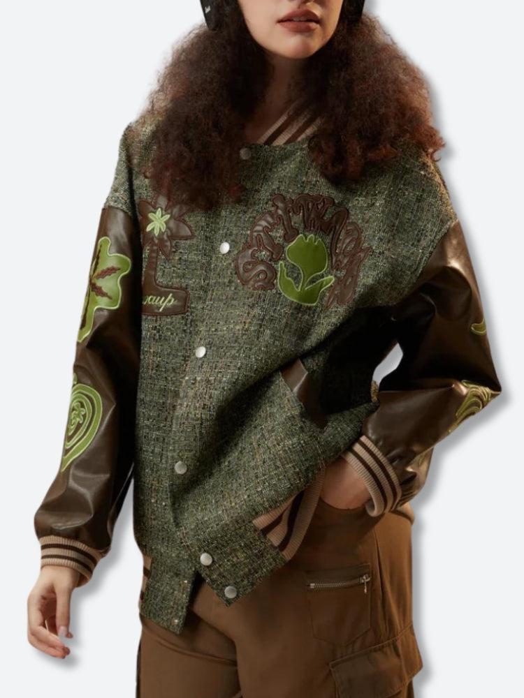 Style Core Aesthetics, New Style Trends - Patchwork Bomber Jacket
