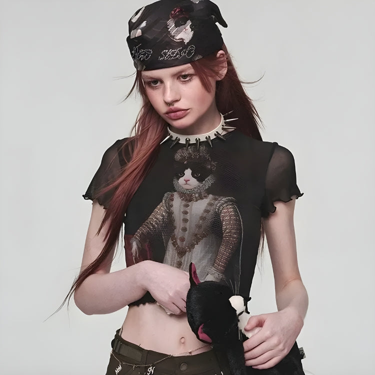 Style Core Aesthetics, New Style Trends - Princess Cat Crop Top