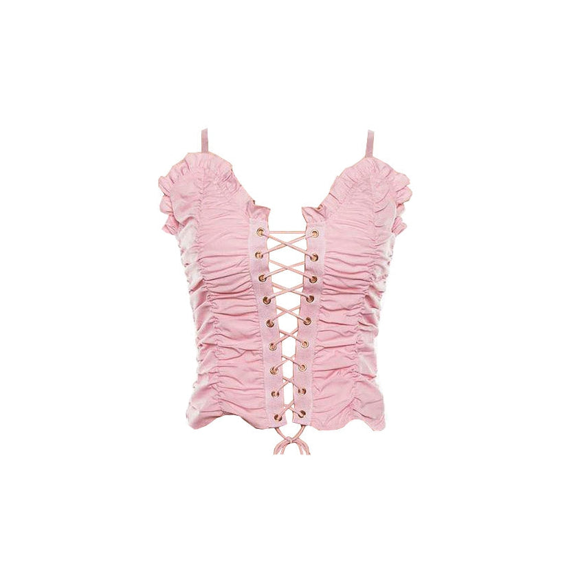 Style Core Aesthetics, New Style Trends - Princess  Lace Up Top