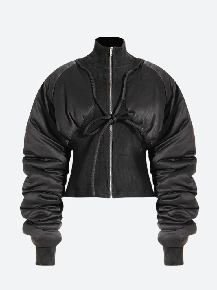Style Core Aesthetics, New Style Trends - Puffer Corduroy Zip-Up Jacket