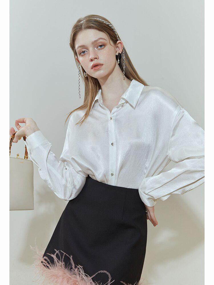 Style Core Aesthetics, New Style Trends - Pure Design Satin Blouse