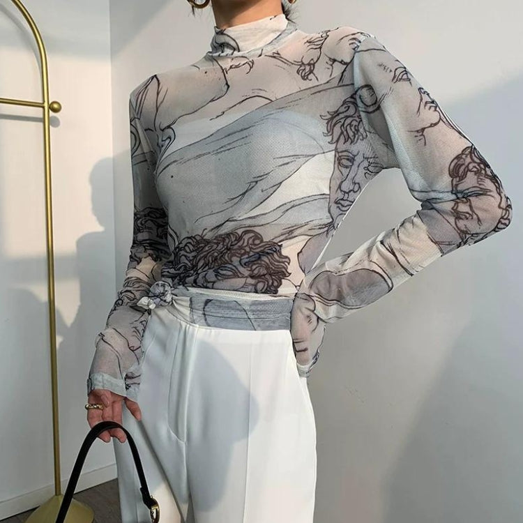 Style Core Aesthetics, New Style Trends - Renaissance Heads Mesh Top