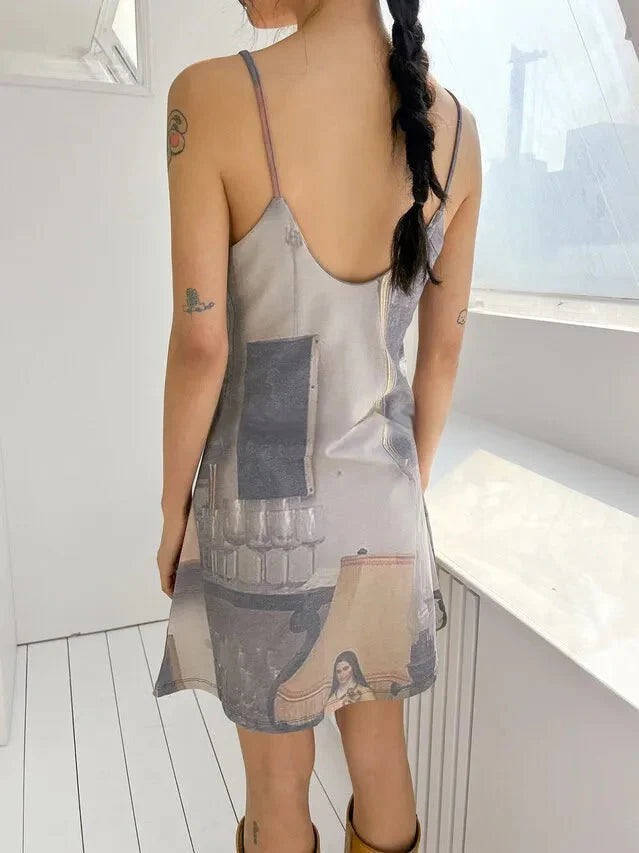 Style Core Aesthetics, New Style Trends - Renaissance Open Back Mini Dress