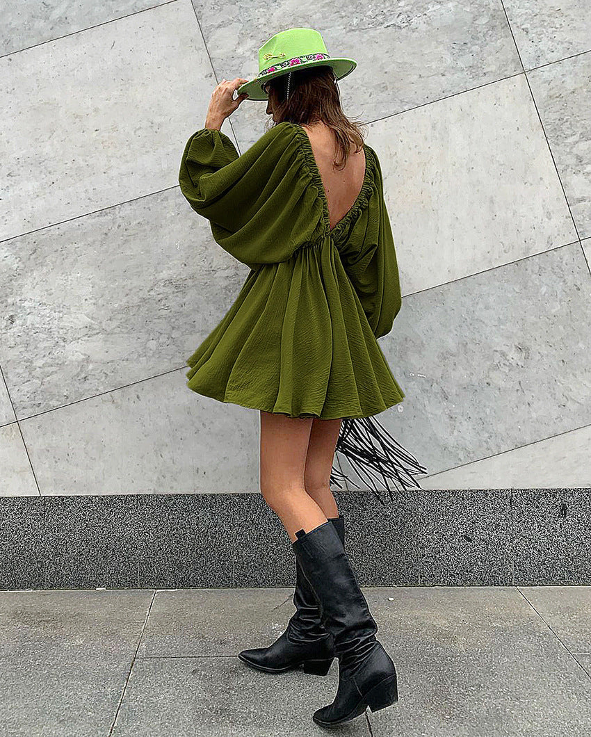 Style Core Aesthetics, New Style Trends - Robe à manches bouffantes 'Maylia'