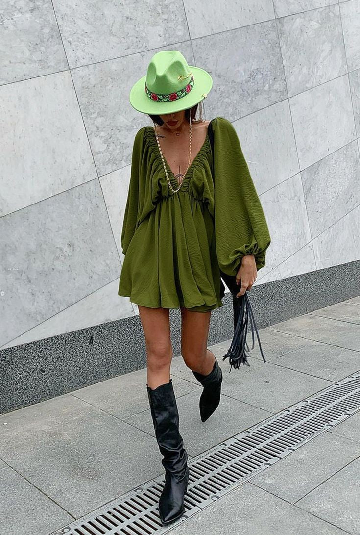 Style Core Aesthetics, New Style Trends - Robe à manches bouffantes 'Maylia'