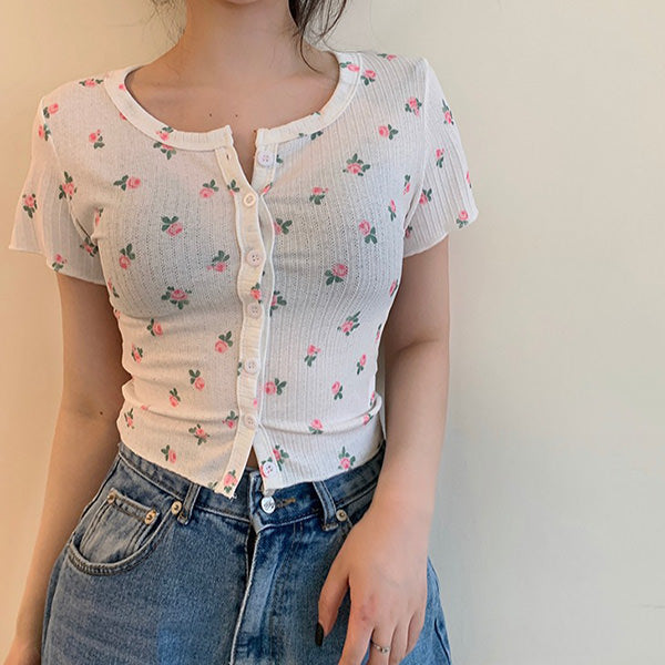 Style Core Aesthetics, New Style Trends - Rose Ribbed Top