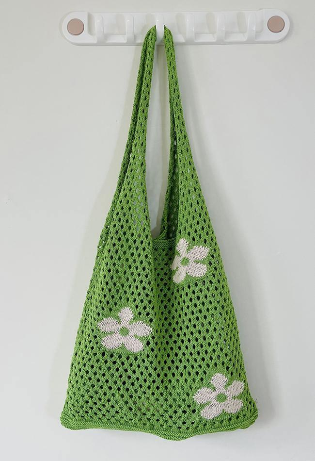 Style Core Aesthetics, New Style Trends - Sac éco à bandoulière à fleurs découpées