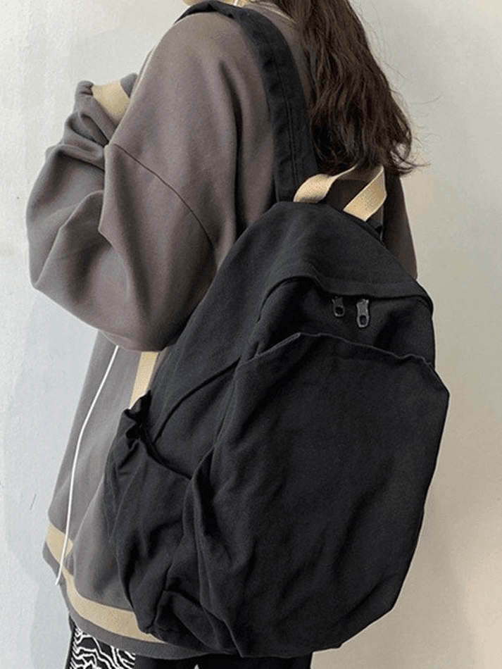 Style Core Aesthetics, New Style Trends - Sac à dos Vintage Wash College School
