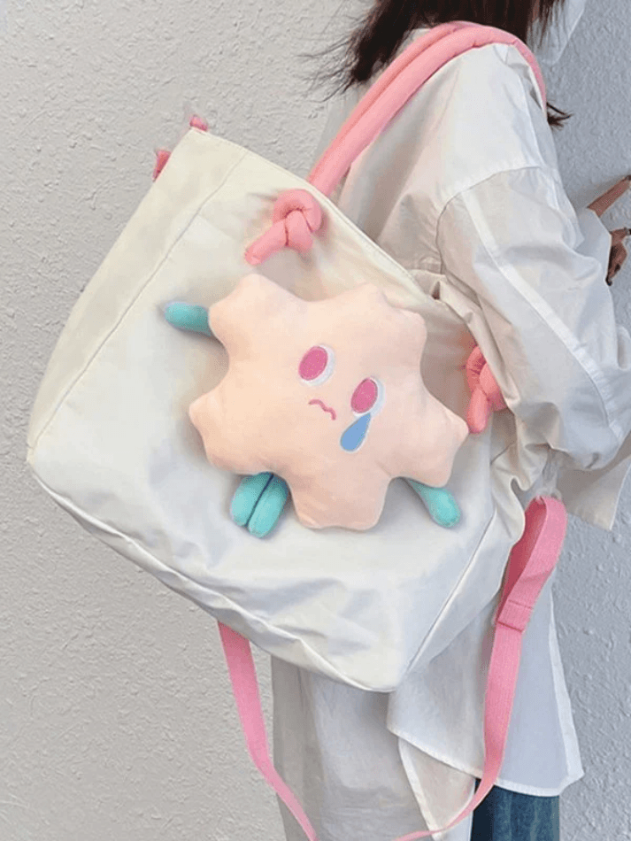 Style Core Aesthetics, New Style Trends - Sac messager grande capacité Star en toile