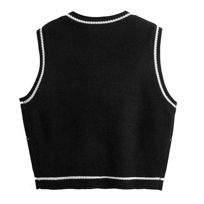 Style Core Aesthetics, New Style Trends - Skull Argyle Vest