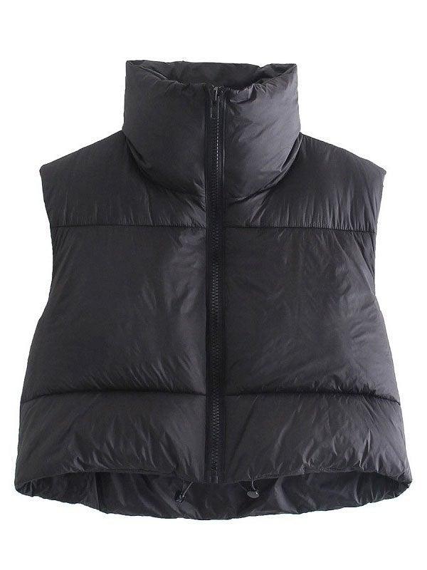 Style Core Aesthetics, New Style Trends - Sleeveless Cropped Puffer Jacket