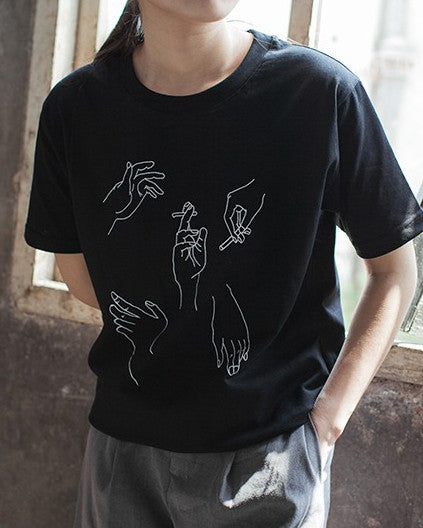 Style Core Aesthetics, New Style Trends - Smoking Hands T-Shirt