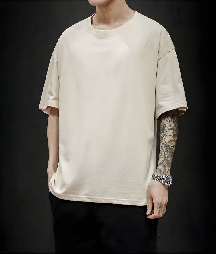 Style Core Aesthetics, New Style Trends - Soft Boy Crew Neck Basic Tee