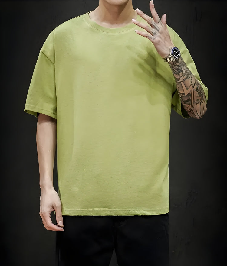Style Core Aesthetics, New Style Trends - Soft Boy Crew Neck Basic Tee