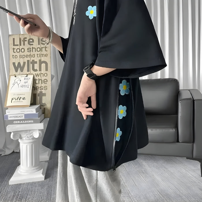 Style Core Aesthetics, New Style Trends - Soft Boy Daisy Oversize Tee