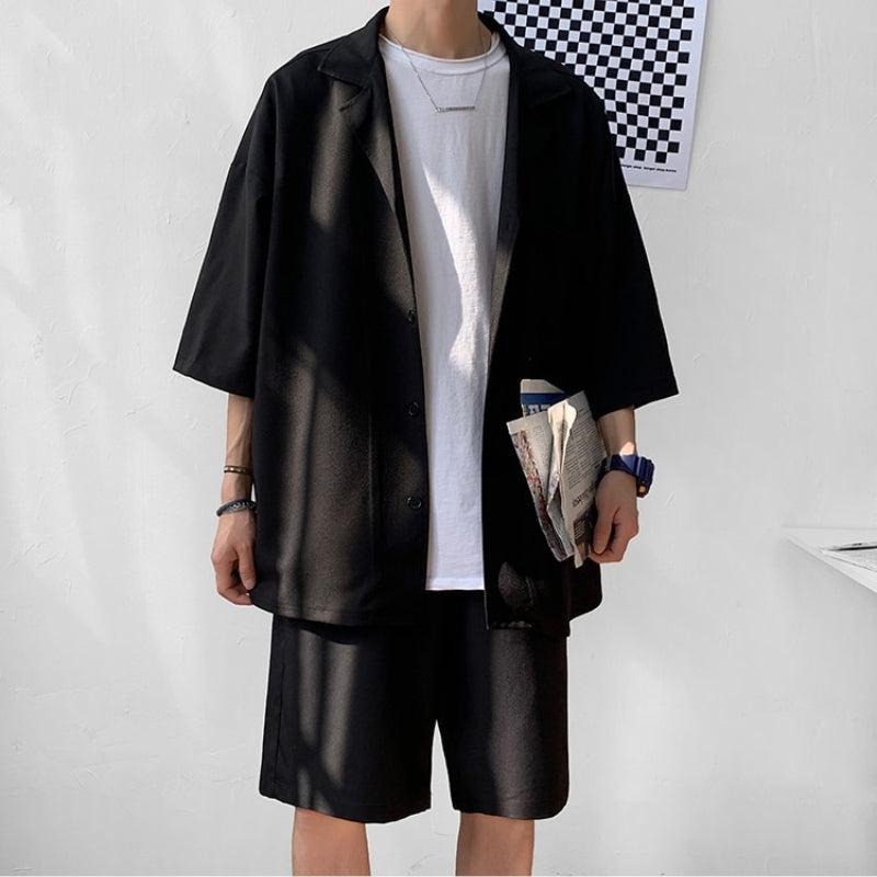 Style Core Aesthetics, New Style Trends - Soft Boy Shirt and Shorts Two Piece Set