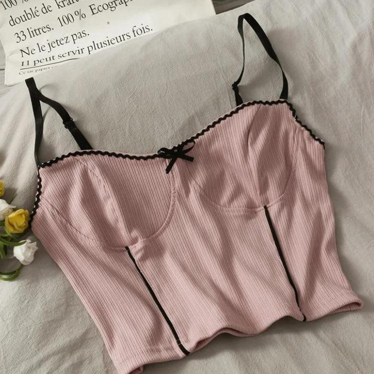 Style Core Aesthetics, New Style Trends - Soft Girl Bow Corduroy Top