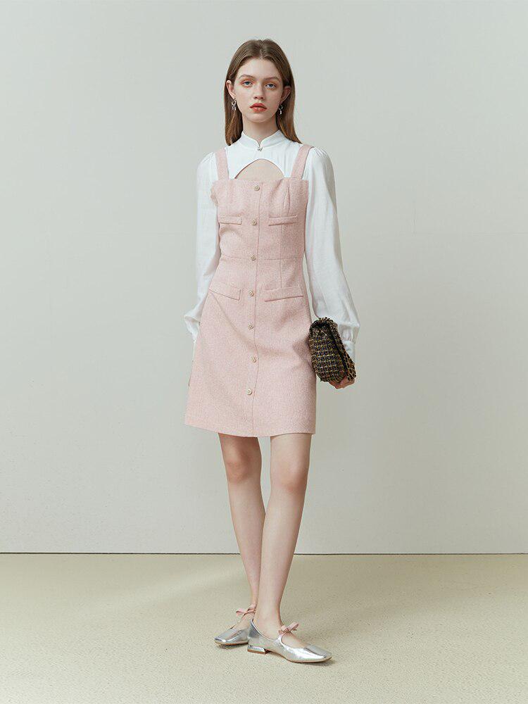 Style Core Aesthetics, New Style Trends - Soft Girl Mini Dress With Shirt Sleeve