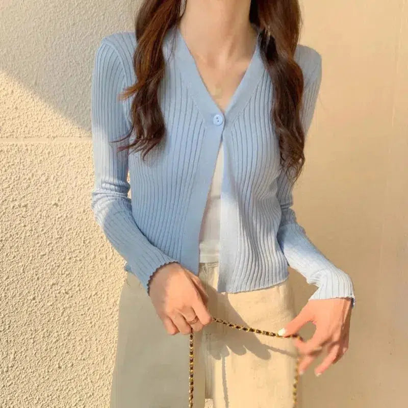 Style Core Aesthetics, New Style Trends - Soft Girl One Button Cardigan