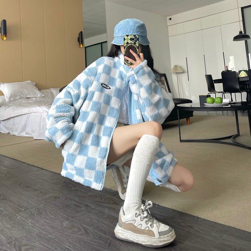 Style Core Aesthetics, New Style Trends - Soft Girl Reversible Checkered Jacket