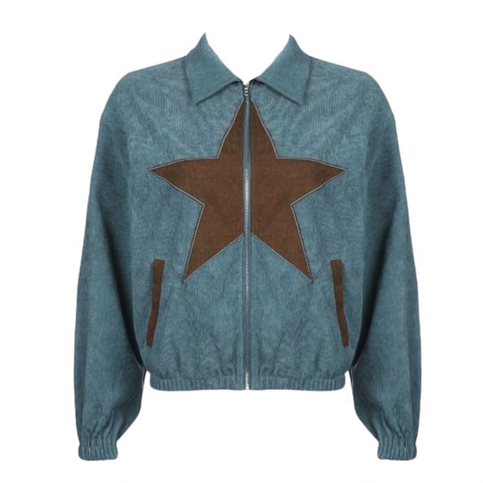 Style Core Aesthetics, New Style Trends - Star Corduroy Jacket
