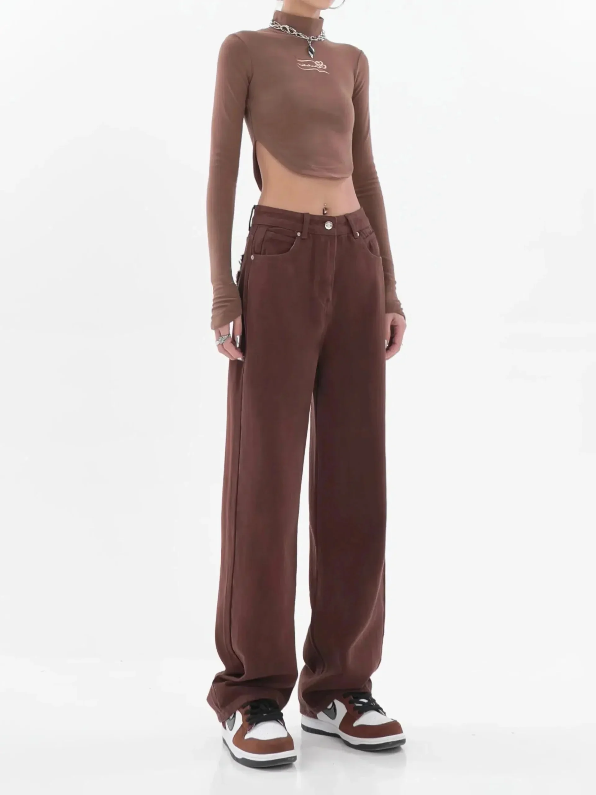 Style Core Aesthetics, New Style Trends - Star Pockets Wide Leg Jeans