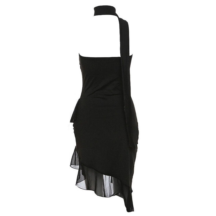 Style Core Aesthetics, New Style Trends - Summer In Paris Halter Ruffle Dress