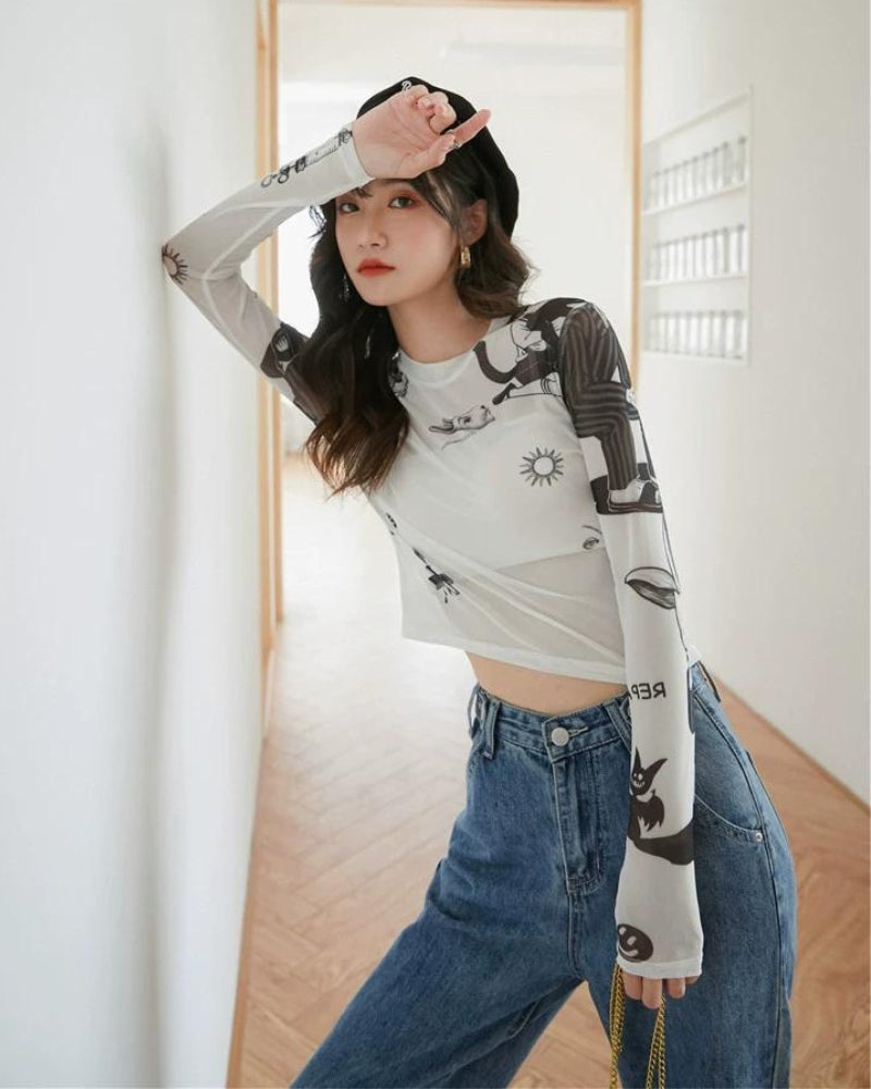 Style Core Aesthetics, New Style Trends - Sun Child Sheer Top