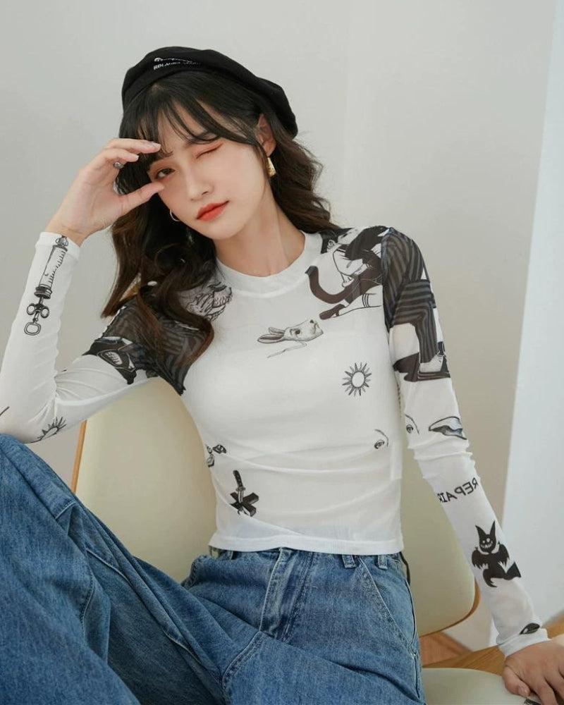 Style Core Aesthetics, New Style Trends - Sun Child Sheer Top