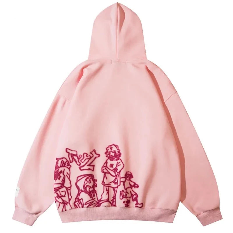 Style Core Aesthetics, New Style Trends - Sweat à Capuche Oversize Graphique 'We Vaguely Feel Many'