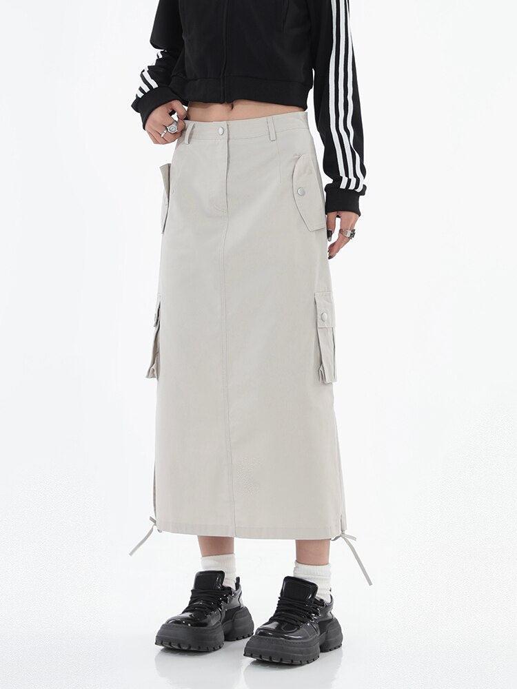 Style Core Aesthetics, New Style Trends - Tech Parachute Maxi Skirt