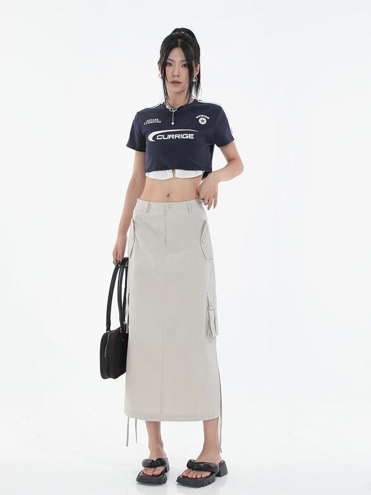 Style Core Aesthetics, New Style Trends - Tech Parachute Maxi Skirt
