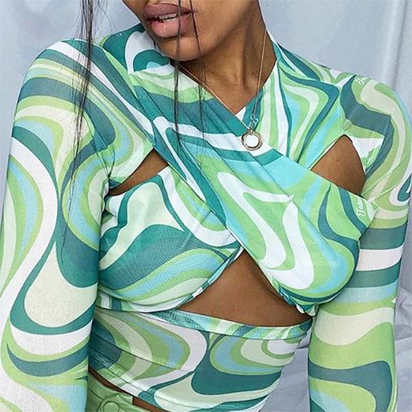 Style Core Aesthetics, New Style Trends - Teenage Crush Gloved Long Sleeve Top
