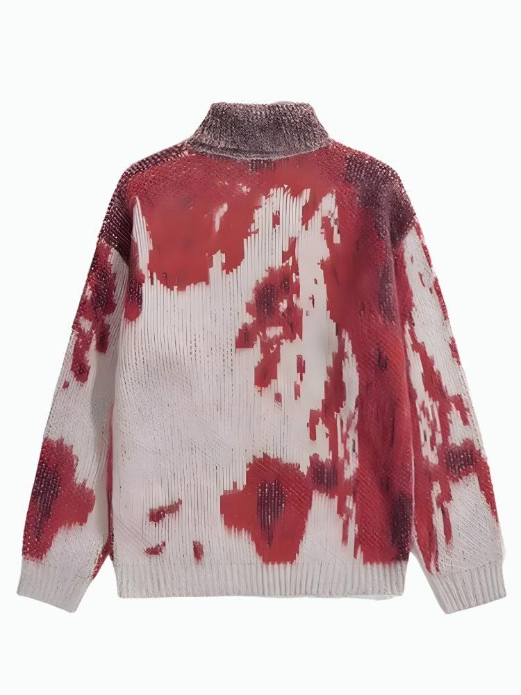 Style Core Aesthetics, New Style Trends - Tie Dye Turtle Neck Knitted Sweater