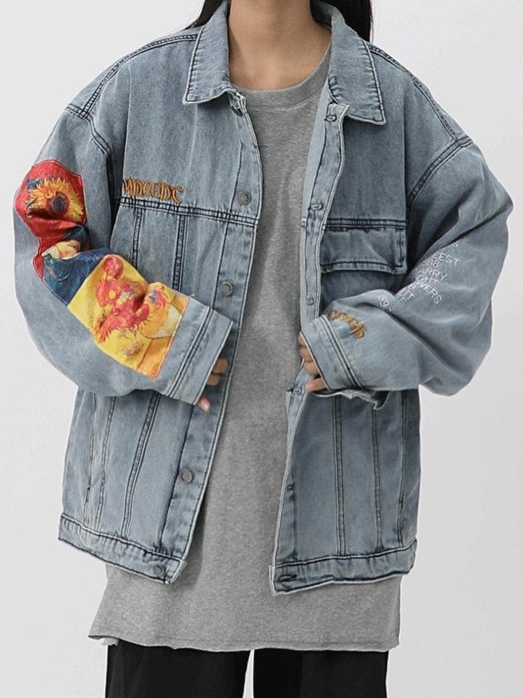 Style Core Aesthetics, New Style Trends - Vincent Van Gogh Denim Jacket