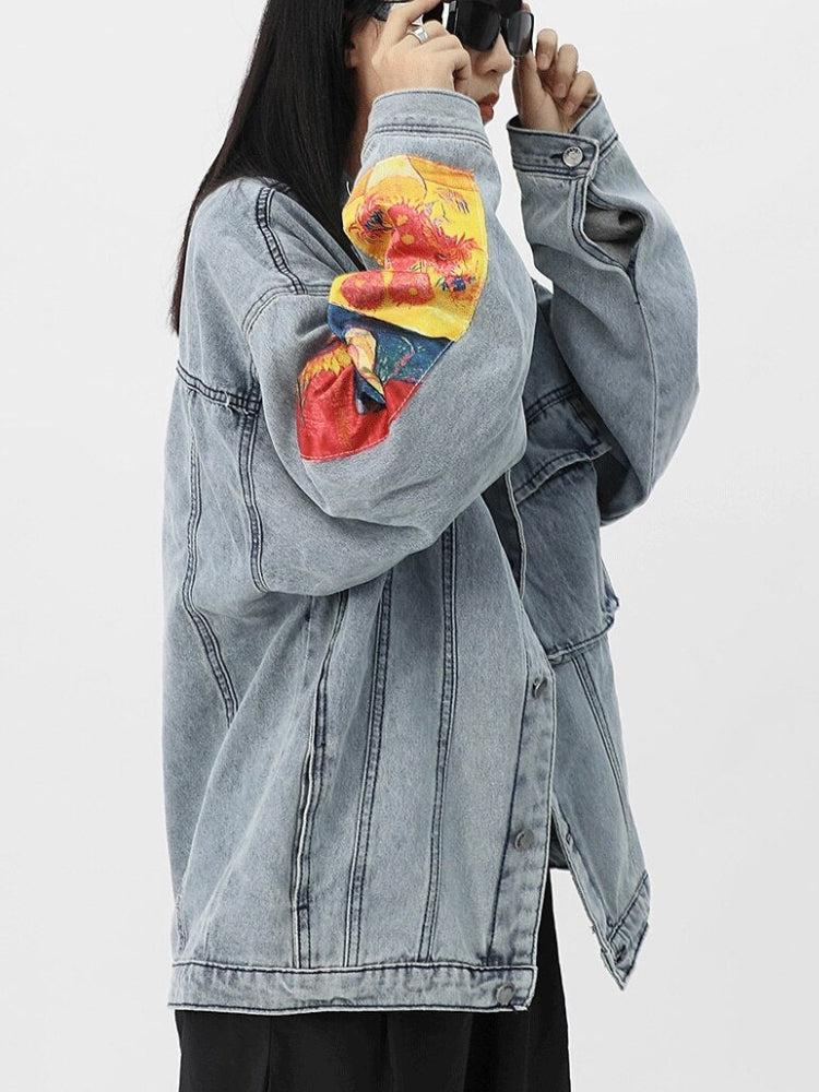 Style Core Aesthetics, New Style Trends - Vincent Van Gogh Denim Jacket