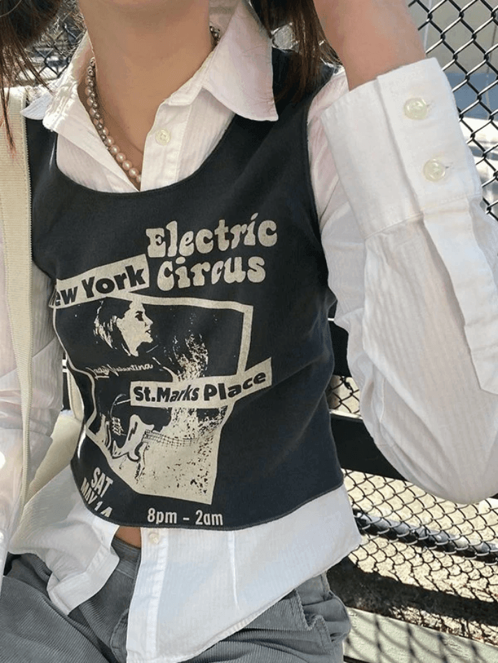 Style Core Aesthetics, New Style Trends - Vintage 90s Cropped Tank Top