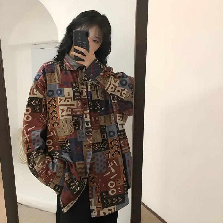 Style Core Aesthetics, New Style Trends - Vintage Abstract Designed Shirt