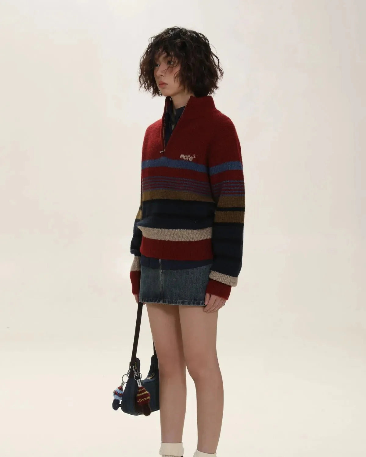 Style Core Aesthetics, New Style Trends - Vintage Aesthetic Knitted Zip Sweater